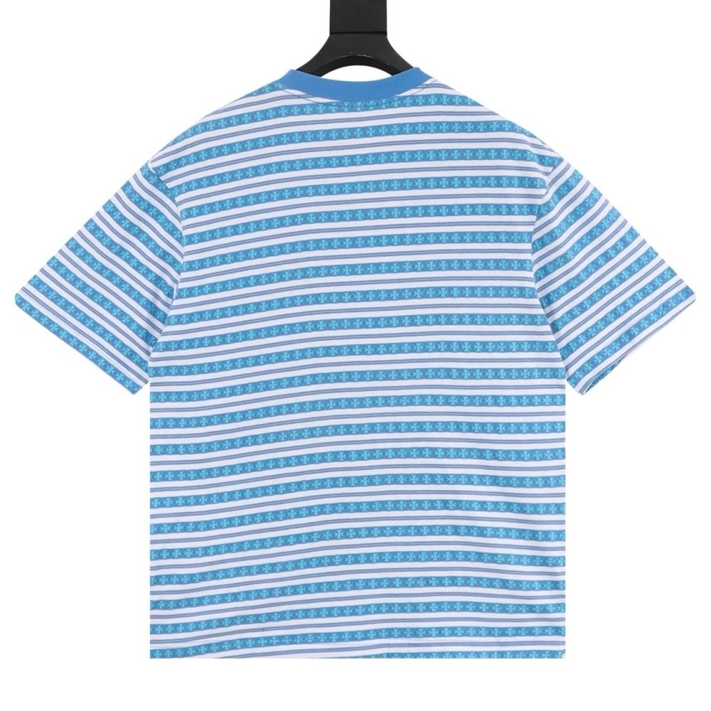 Chrome Hearts Cross Stripe Short Sleeve 066