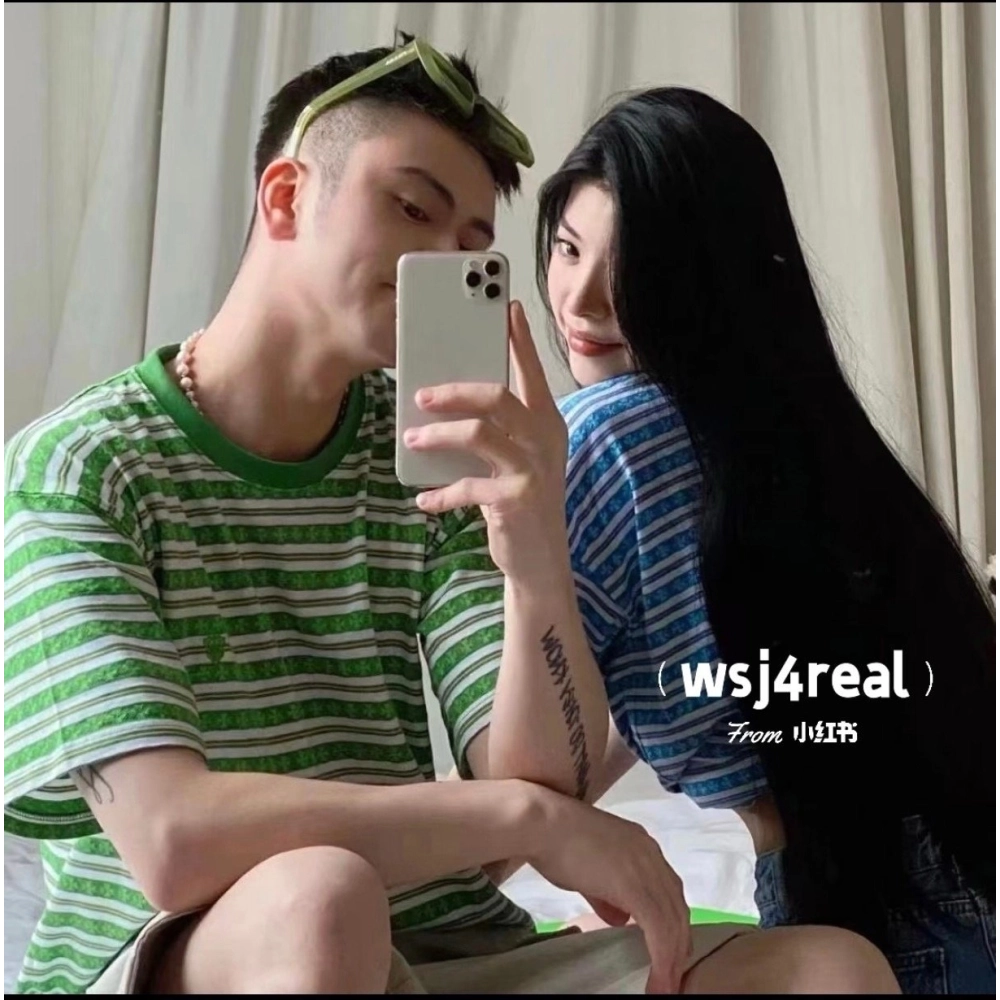 Chrome Hearts Cross Stripe Short Sleeve 067
