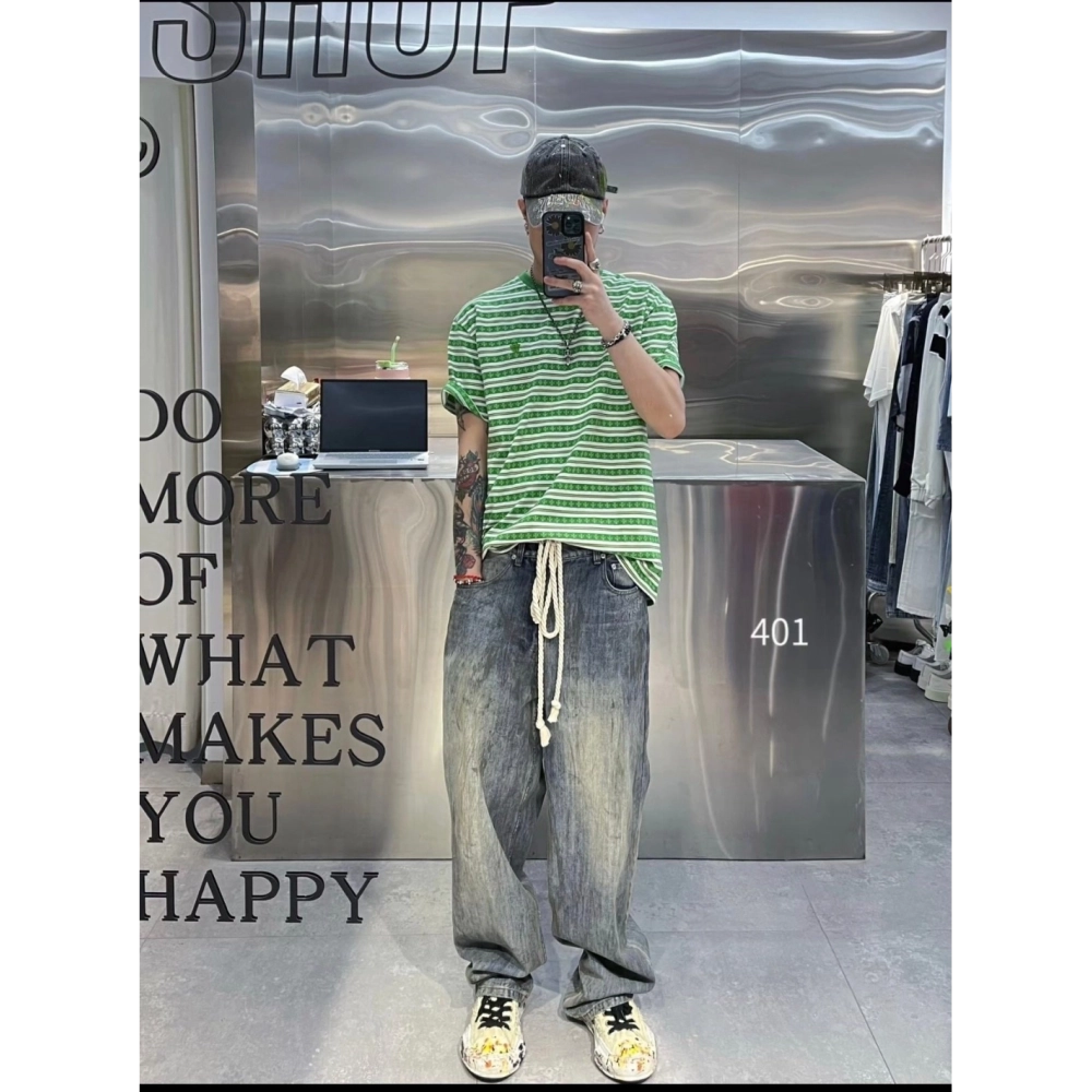 Chrome Hearts Cross Stripe Short Sleeve 067