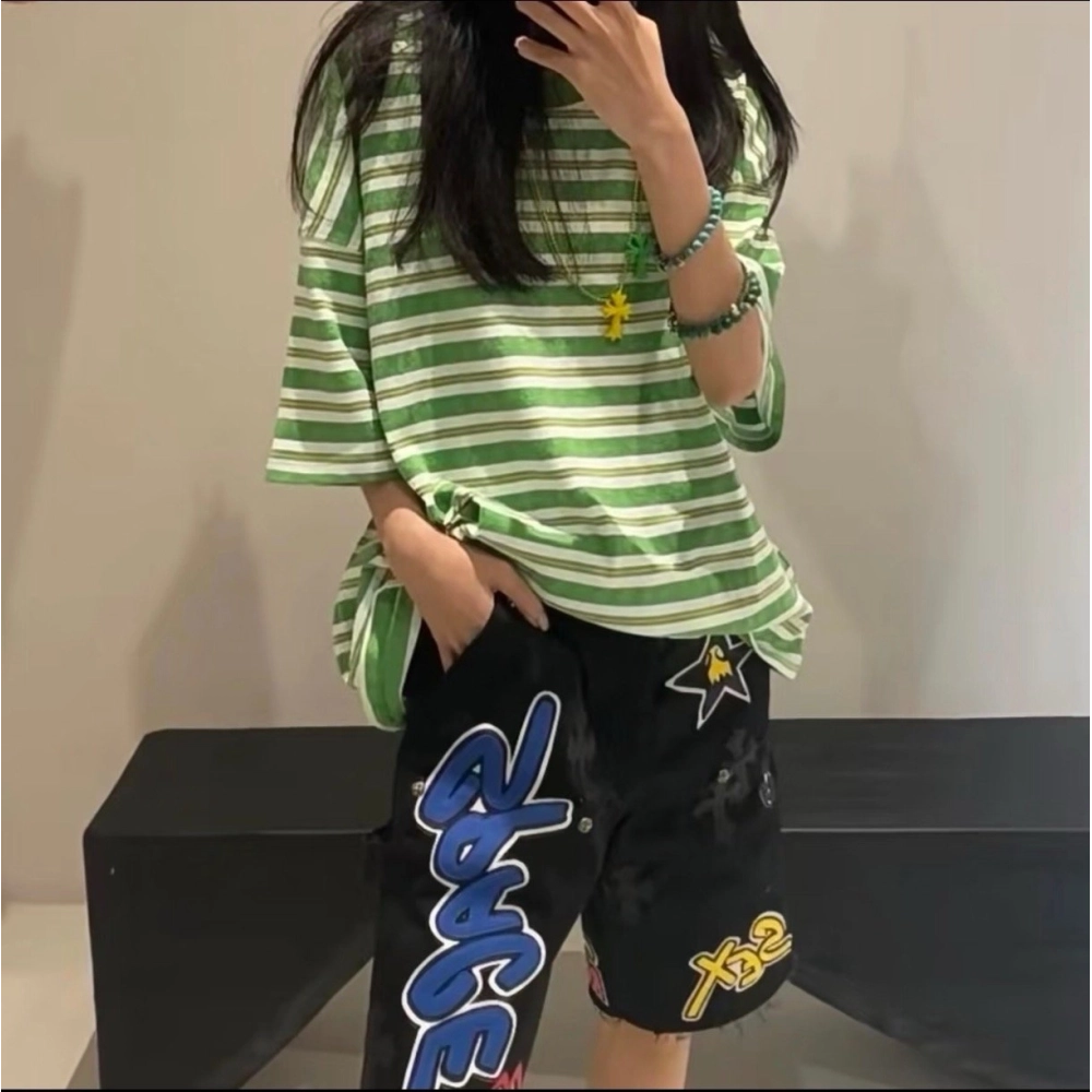 Chrome Hearts Cross Stripe Short Sleeve 067