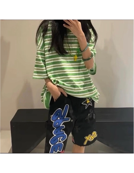 Chrome Hearts Cross Stripe Short Sleeve 067
