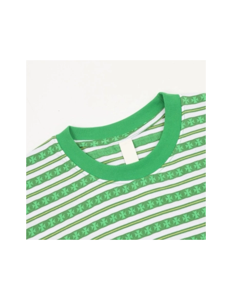 Chrome Hearts Cross Stripe Short Sleeve 067