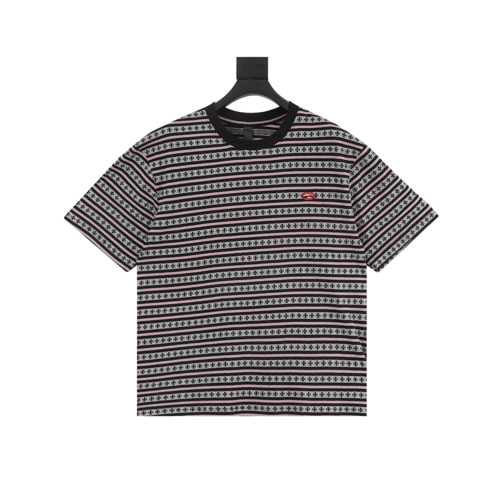 Chrome Hearts Cross Stripe Short Sleeve 068