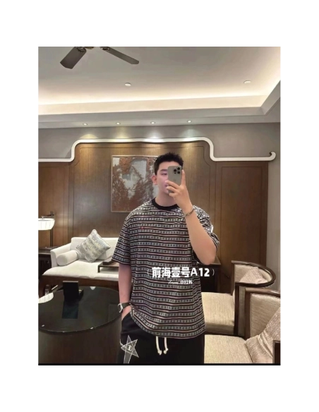 Chrome Hearts Cross Stripe Short Sleeve 068