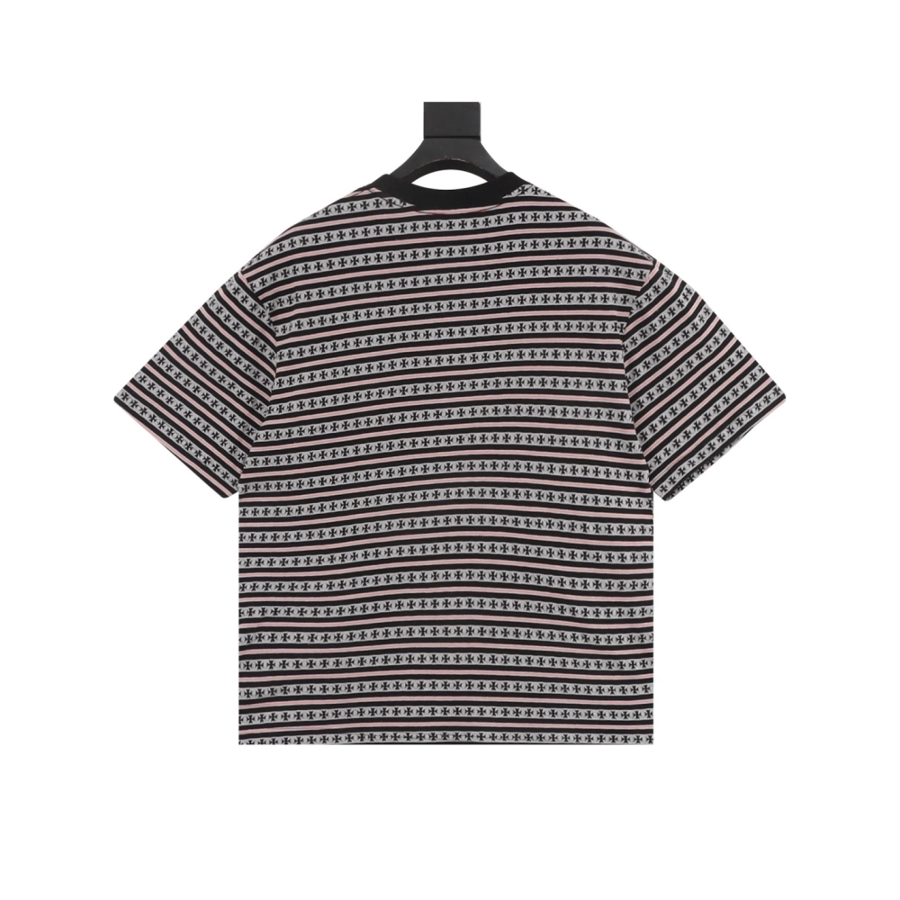 Chrome Hearts Cross Stripe Short Sleeve 068