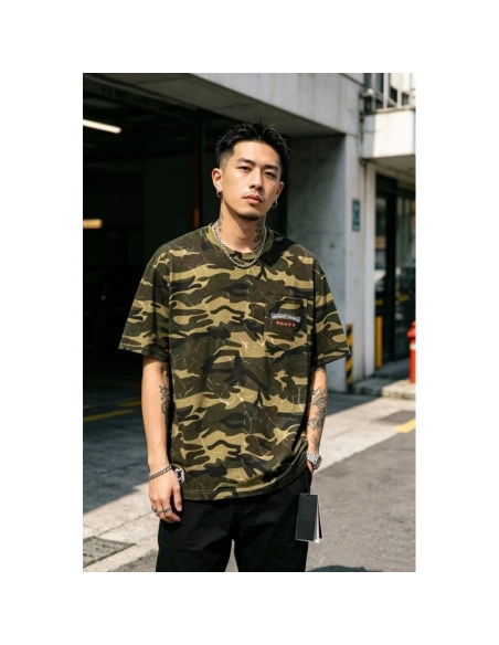 Chrome Hearts Camo Flag Print Short Sleeve 069