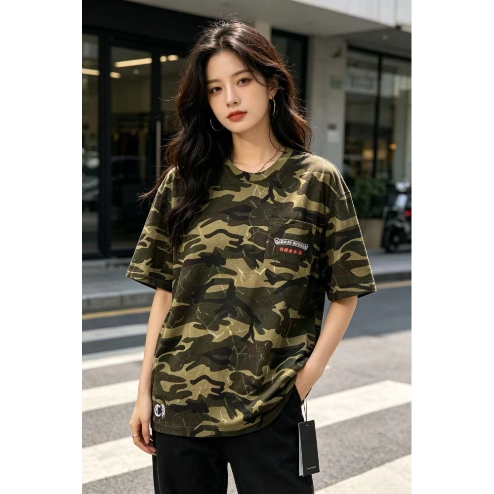 Chrome Hearts Camo Flag Print Short Sleeve 069