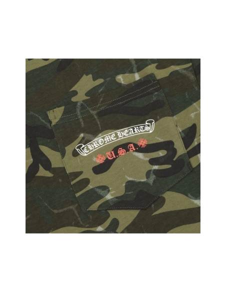 Chrome Hearts Camo Flag Print Short Sleeve 069