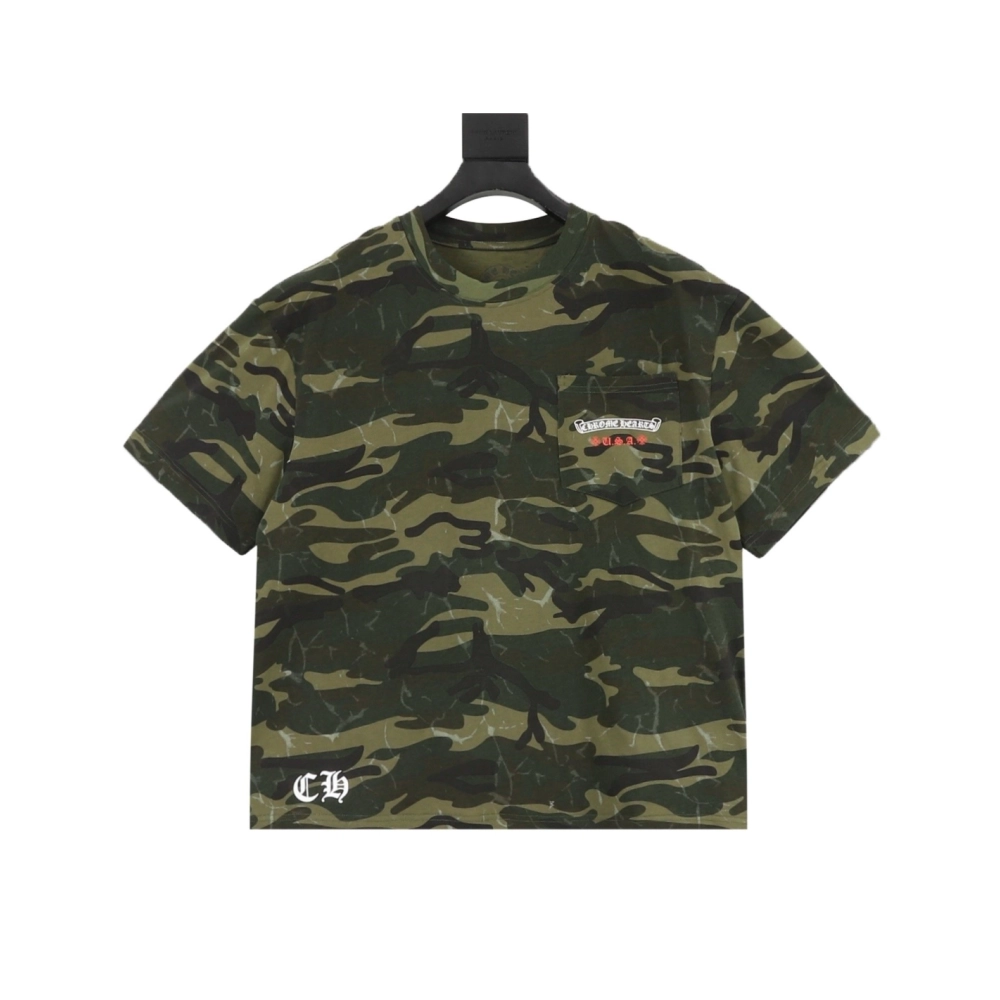 Chrome Hearts Camo Flag Print Short Sleeve 069