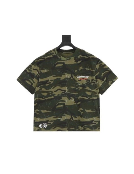 Chrome Hearts Camo Flag Print Short Sleeve 069