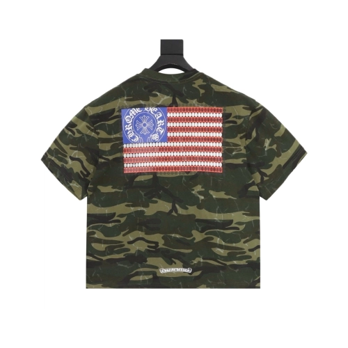 Chrome Hearts Camo Flag Print Short Sleeve 070