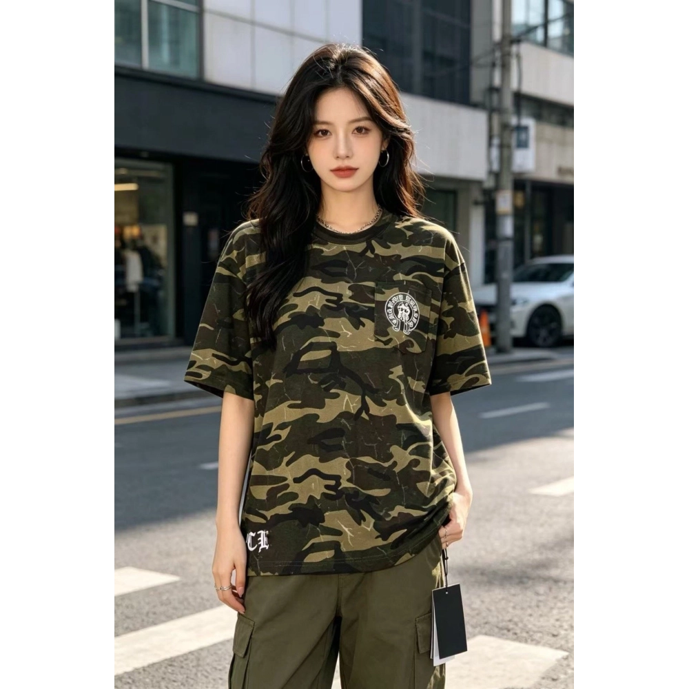 Chrome Hearts Camo Flag Print Short Sleeve 070
