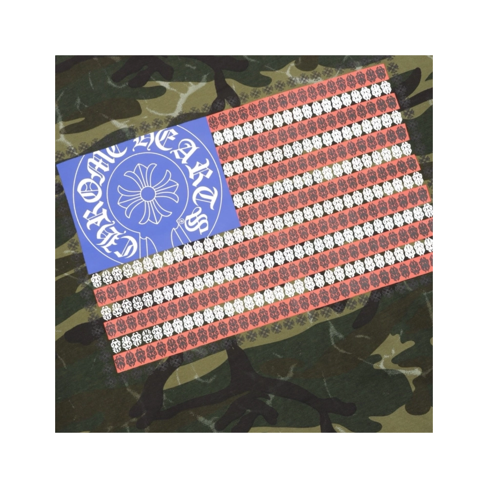 Chrome Hearts Camo Flag Print Short Sleeve 070