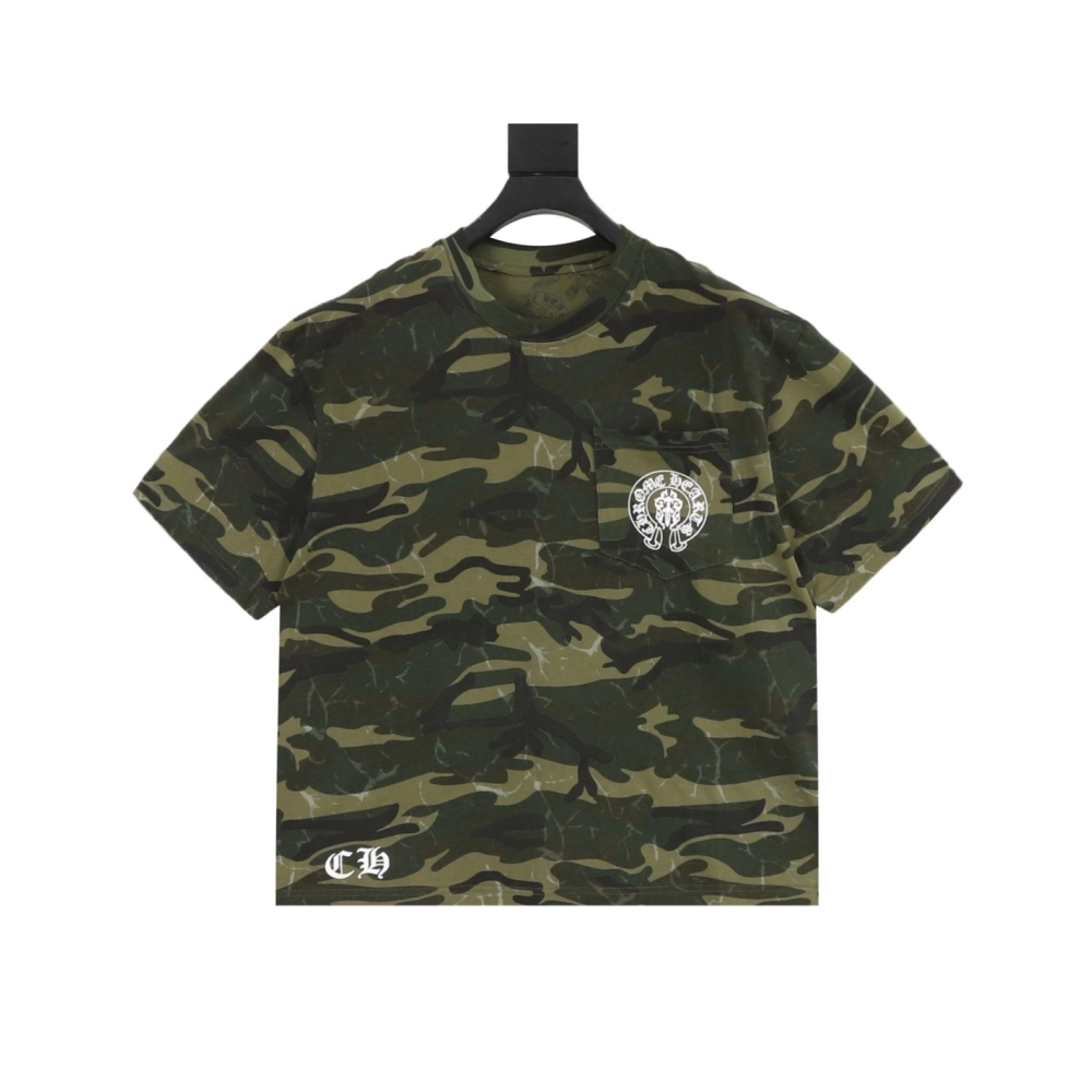 Chrome Hearts Camo Flag Print Short Sleeve 070