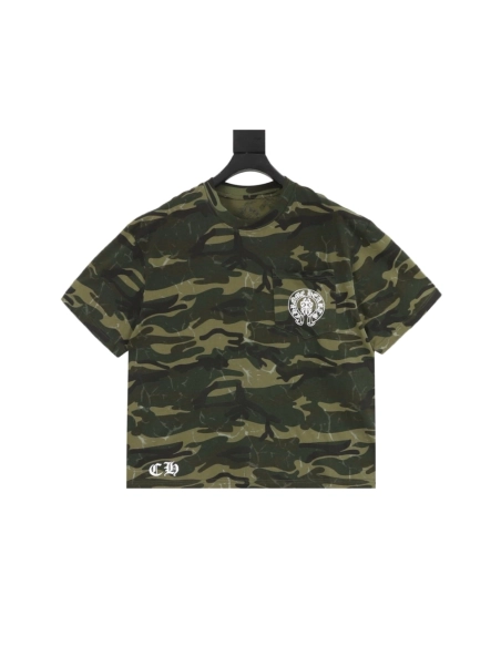 Chrome Hearts Camo Flag Print Short Sleeve 070