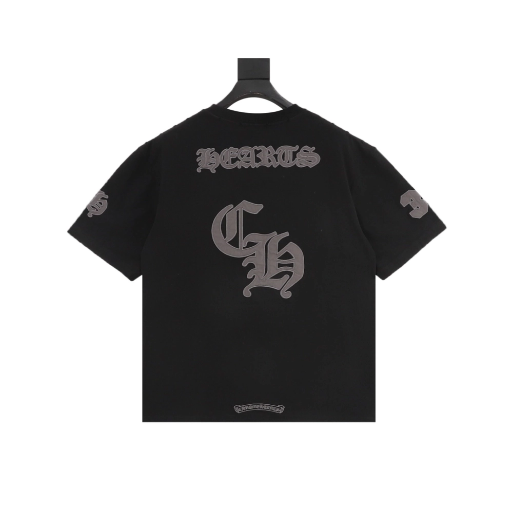 Chrome Hearts Sanskrit Patch Embroidery Short Sleeve 077