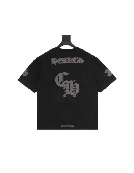 Chrome Hearts Sanskrit Patch Embroidery Short Sleeve 077