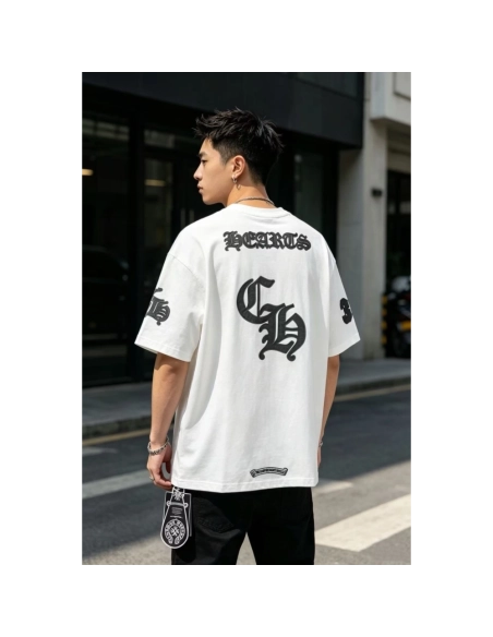 Chrome Hearts Sanskrit Patch Embroidery Short Sleeve 078