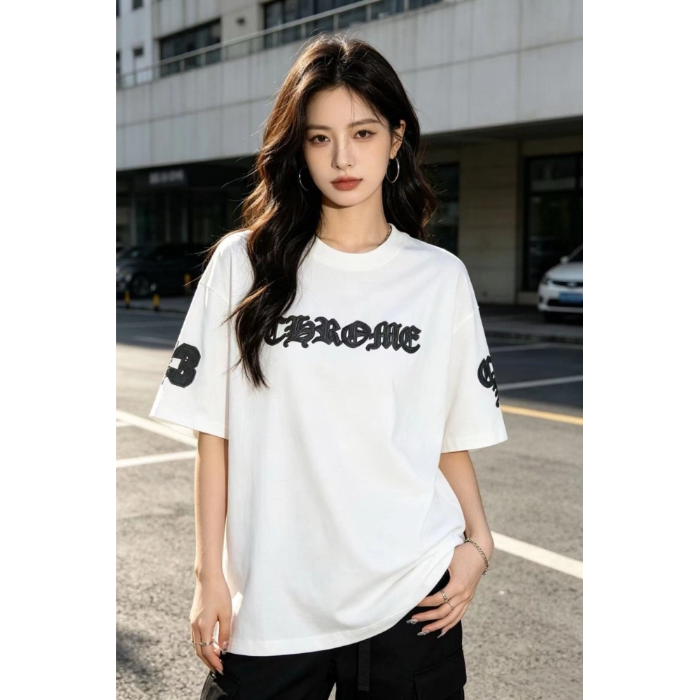Chrome Hearts Sanskrit Patch Embroidery Short Sleeve 078