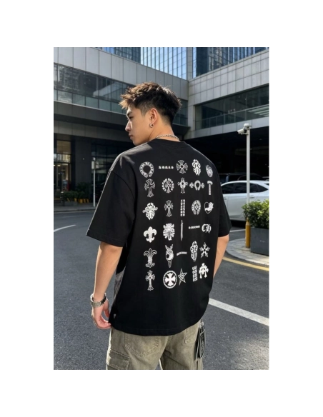 Chrome Hearts Multi-Logo Print Short Sleeve 079