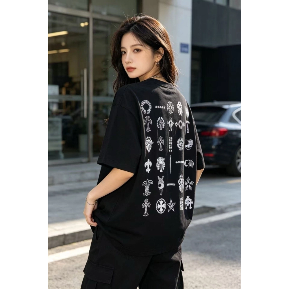 Chrome Hearts Multi-Logo Print Short Sleeve 079