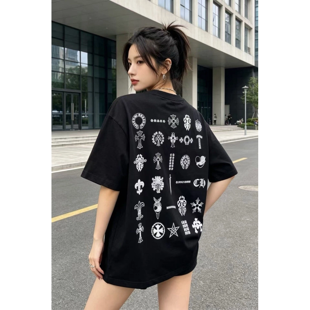 Chrome Hearts Multi-Logo Print Short Sleeve 079