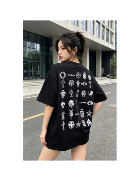 Chrome Hearts Multi-Logo Print Short Sleeve 079