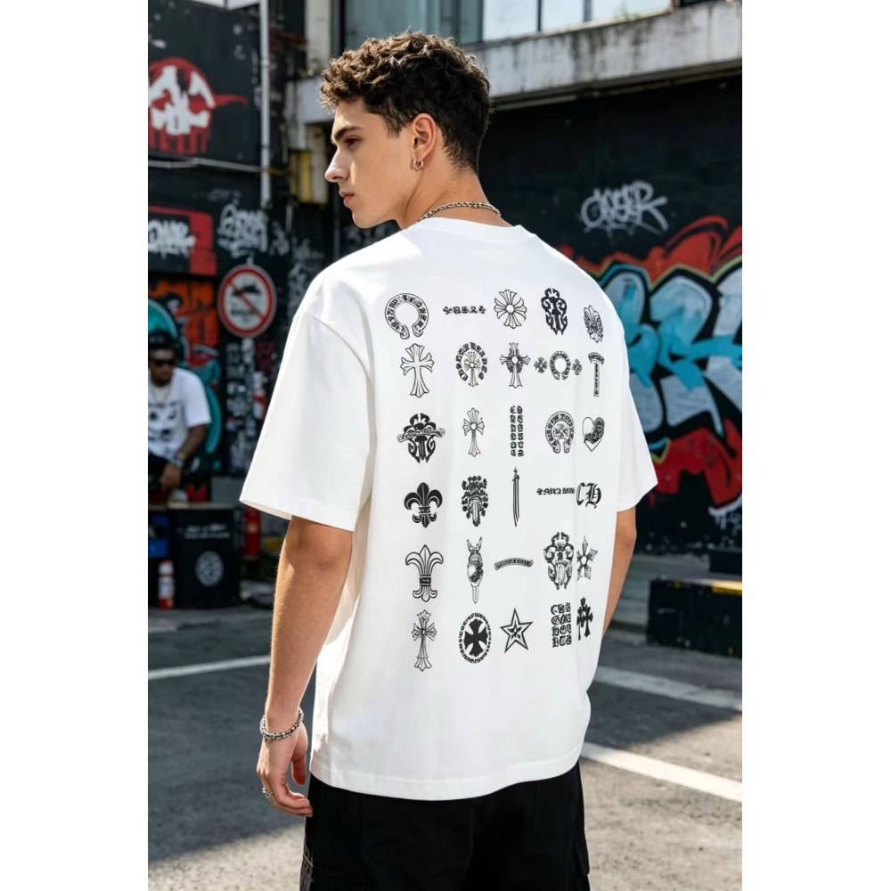 Chrome Hearts Multi-Logo Print Short Sleeve 080
