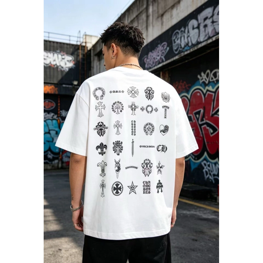 Chrome Hearts Multi-Logo Print Short Sleeve 080