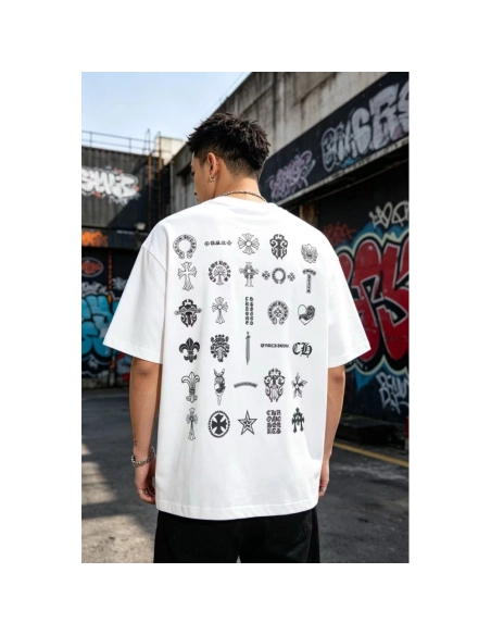 Chrome Hearts Multi-Logo Print Short Sleeve 080