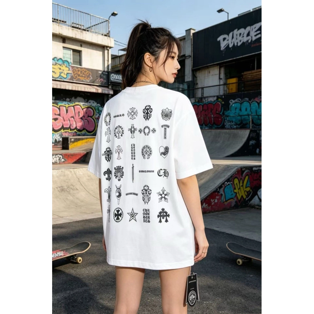 Chrome Hearts Multi-Logo Print Short Sleeve 080
