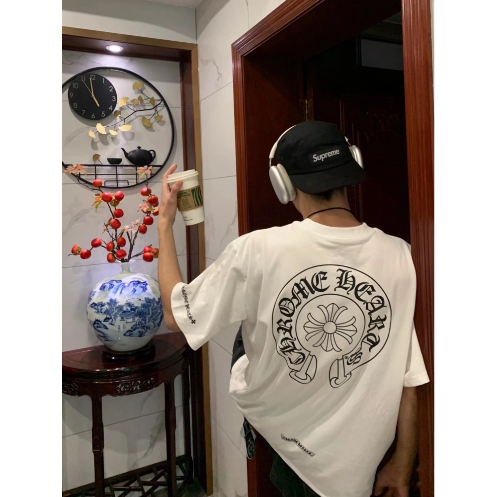 Chrome Hearts Pocket Horseshoe Cross Short Sleeve 082
