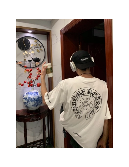 Chrome Hearts Pocket Horseshoe Cross Short Sleeve 082