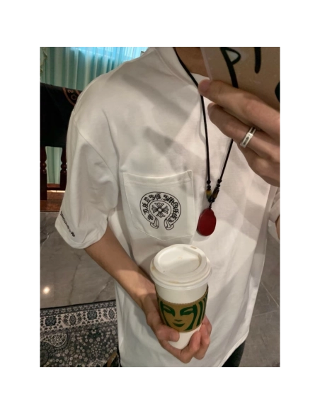 Chrome Hearts Pocket Horseshoe Cross Short Sleeve 082