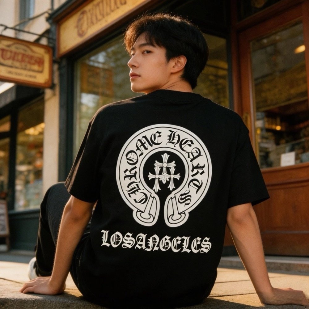 Chrome Hearts Puff Print Horseshoe Short Sleeve 083