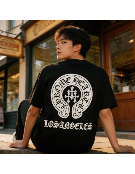 Chrome Hearts Puff Print Horseshoe Short Sleeve 083
