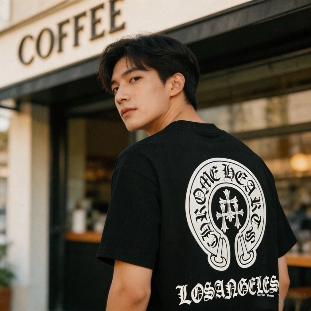 Chrome Hearts Puff Print Horseshoe Short Sleeve 083
