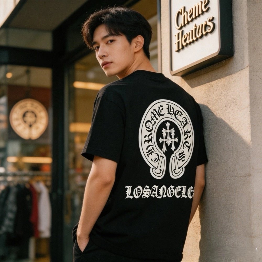 Chrome Hearts Puff Print Horseshoe Short Sleeve 083