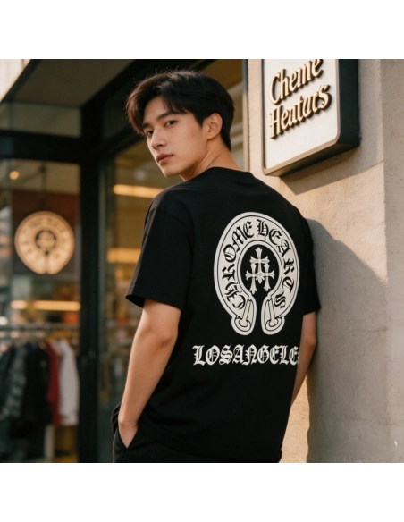 Chrome Hearts Puff Print Horseshoe Short Sleeve 083