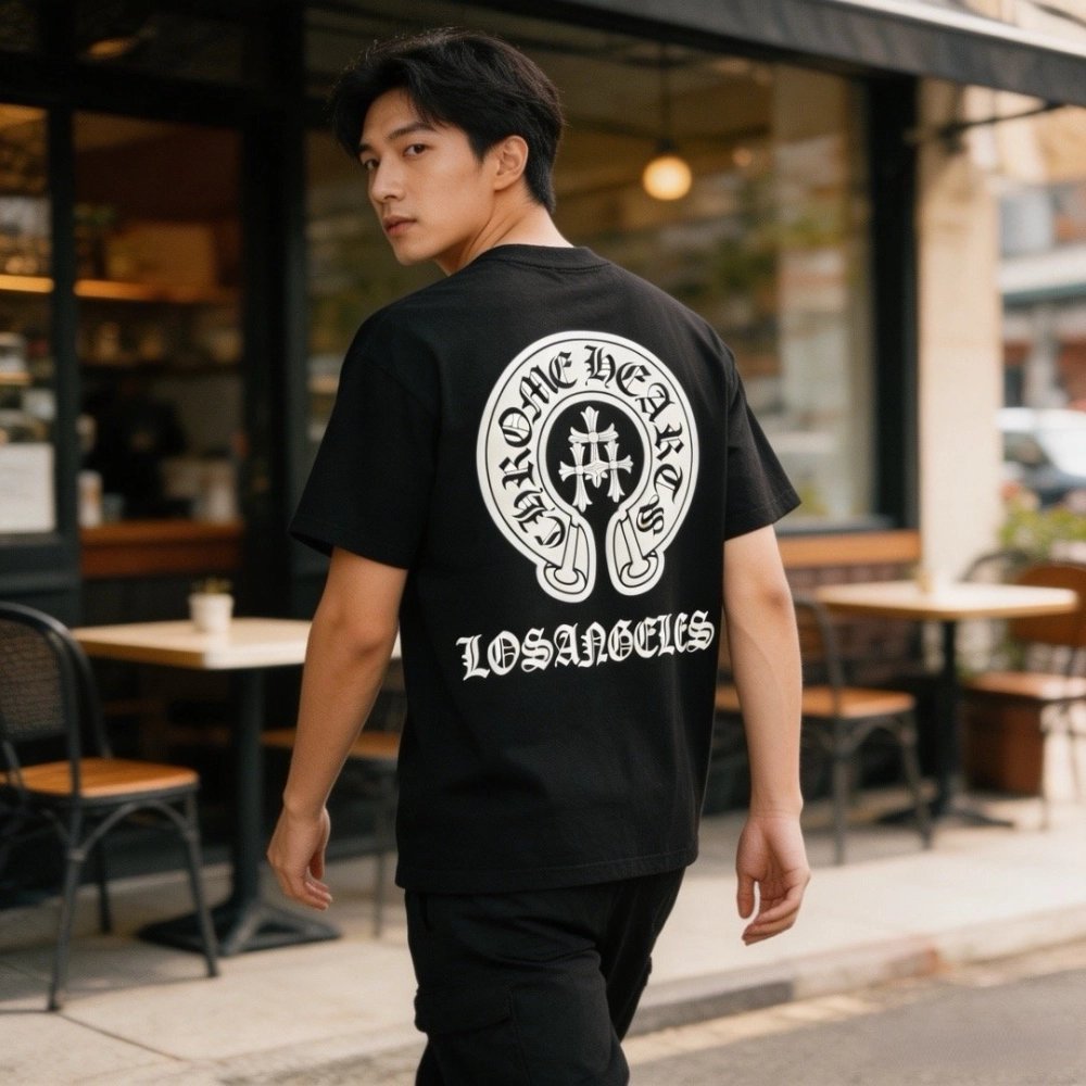 Chrome Hearts Puff Print Horseshoe Short Sleeve 083