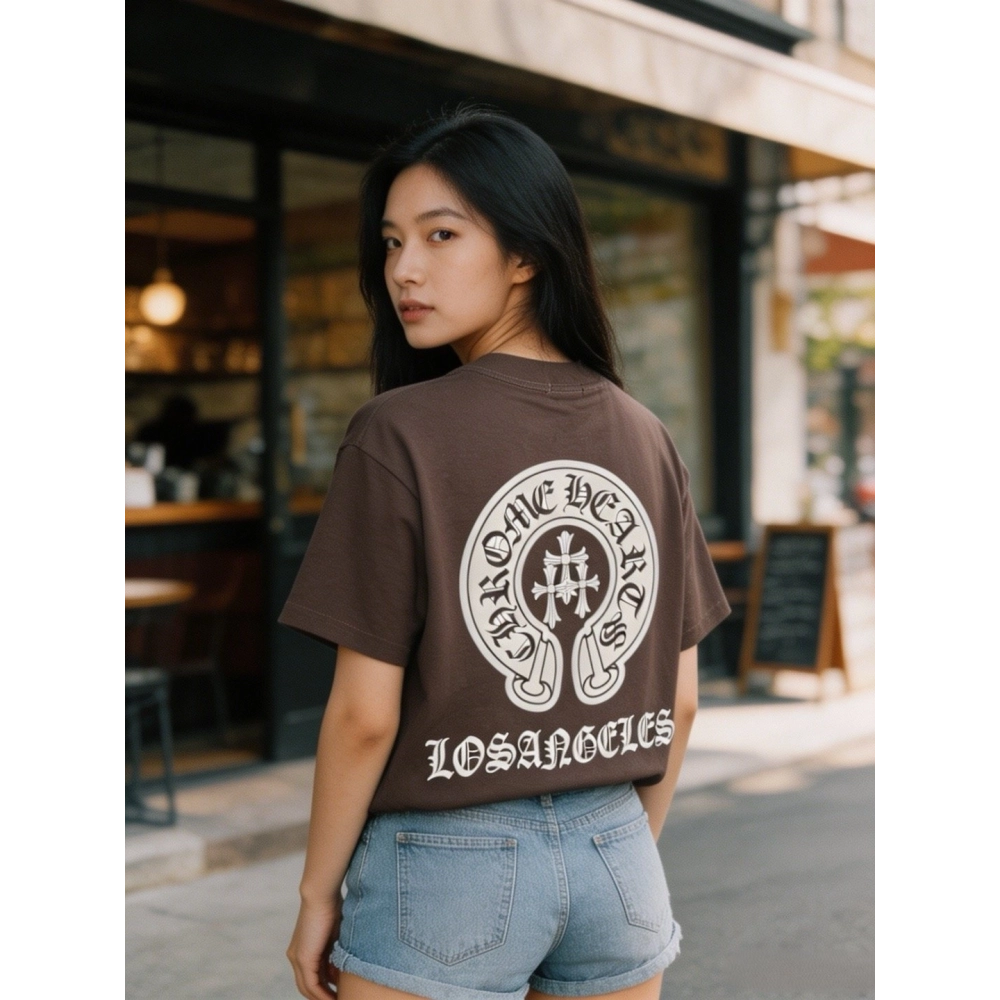 Chrome Hearts Puff Print Horseshoe Short Sleeve 084