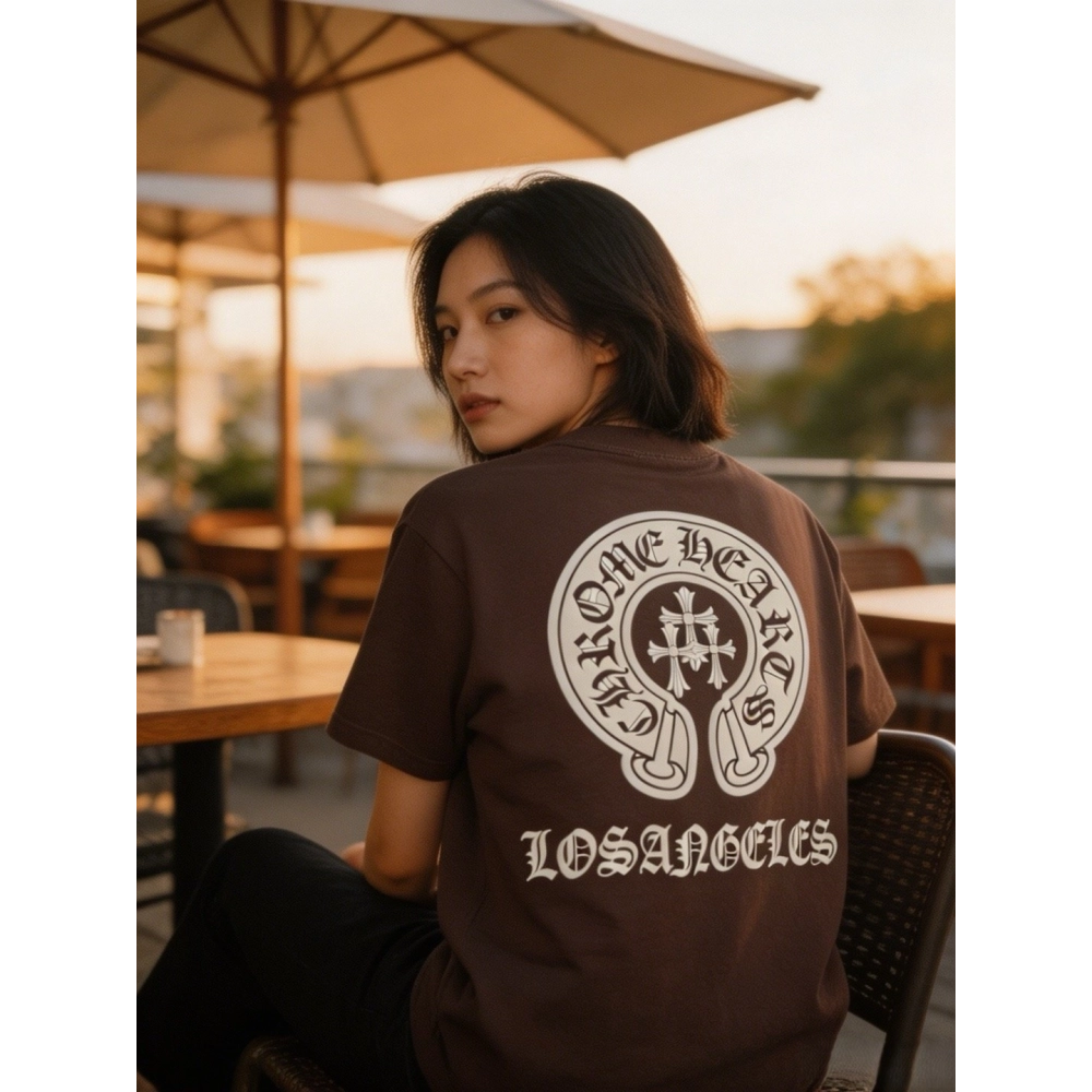 Chrome Hearts Puff Print Horseshoe Short Sleeve 084