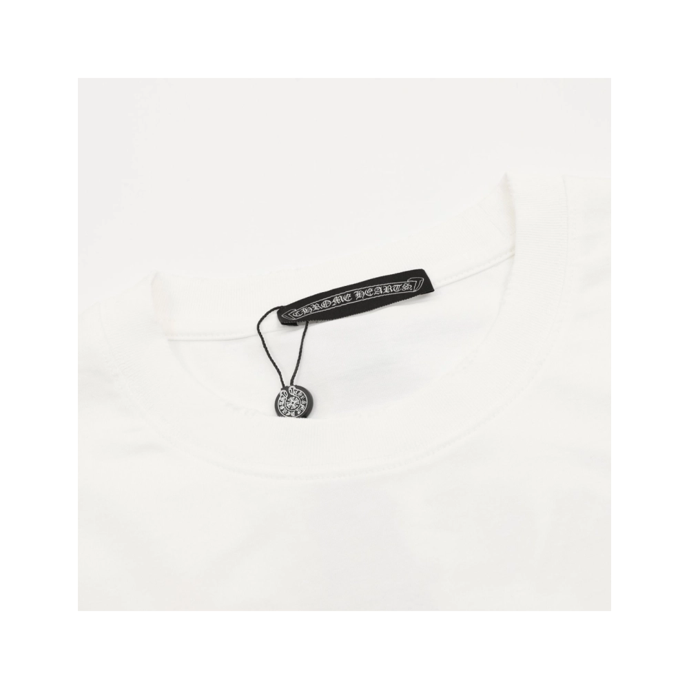 Chrome Hearts Horseshoe Burnout Embroidery Distressed Short Sleeve 006