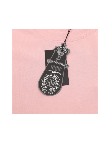 Chrome Hearts Horseshoe Burnout Embroidery Distressed Short Sleeve 007