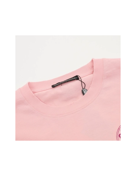 Chrome Hearts Horseshoe Burnout Embroidery Distressed Short Sleeve 007