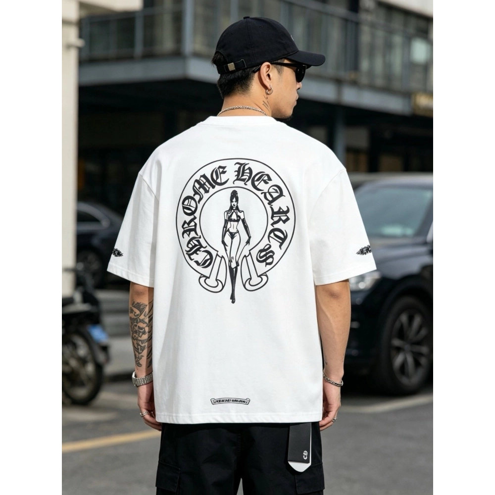 Chrome Hearts Beauty & Horseshoe Print Short Sleeve 016