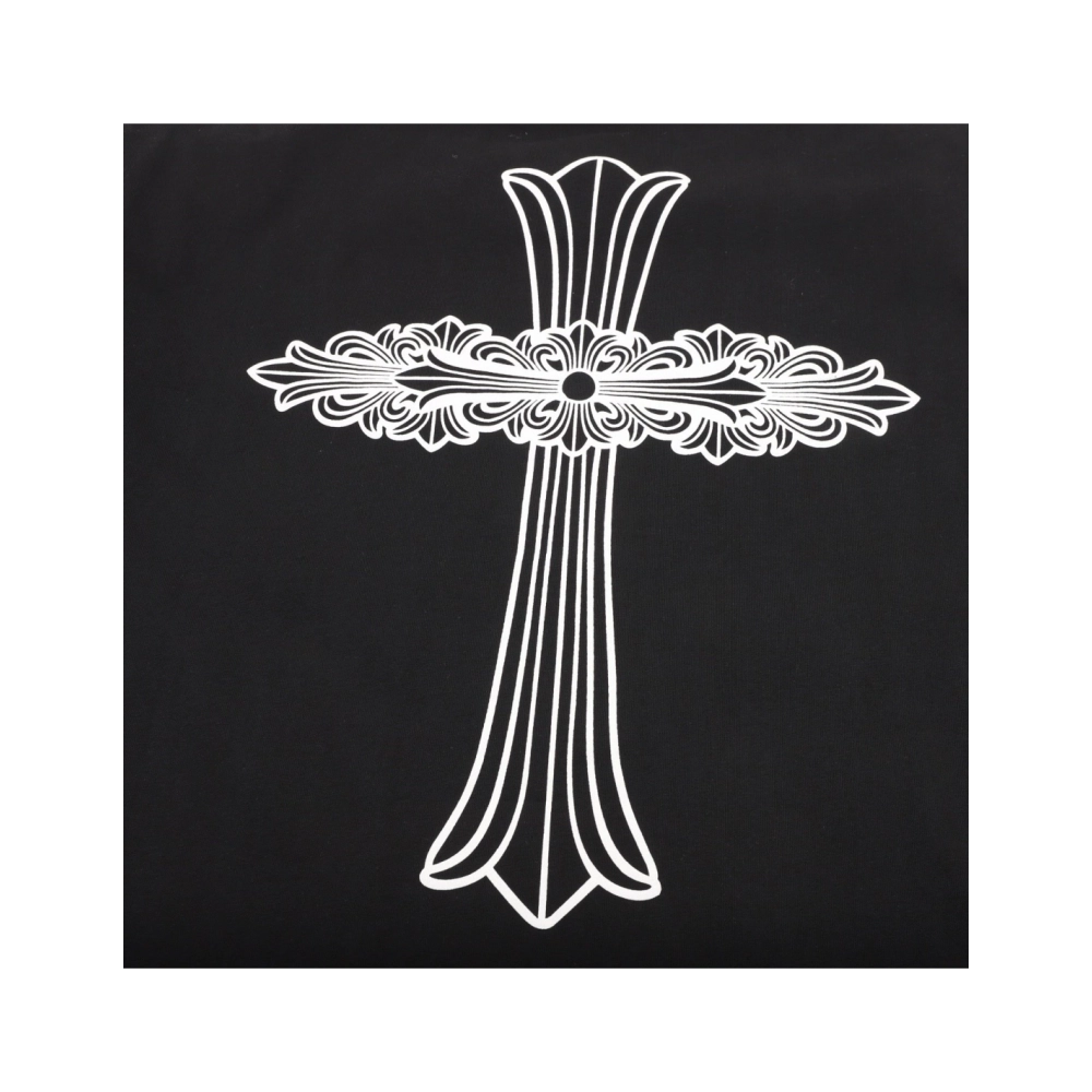 Chrome Hearts Pocket Sanskrit & Back Large Cross Print Short Sleeve 028