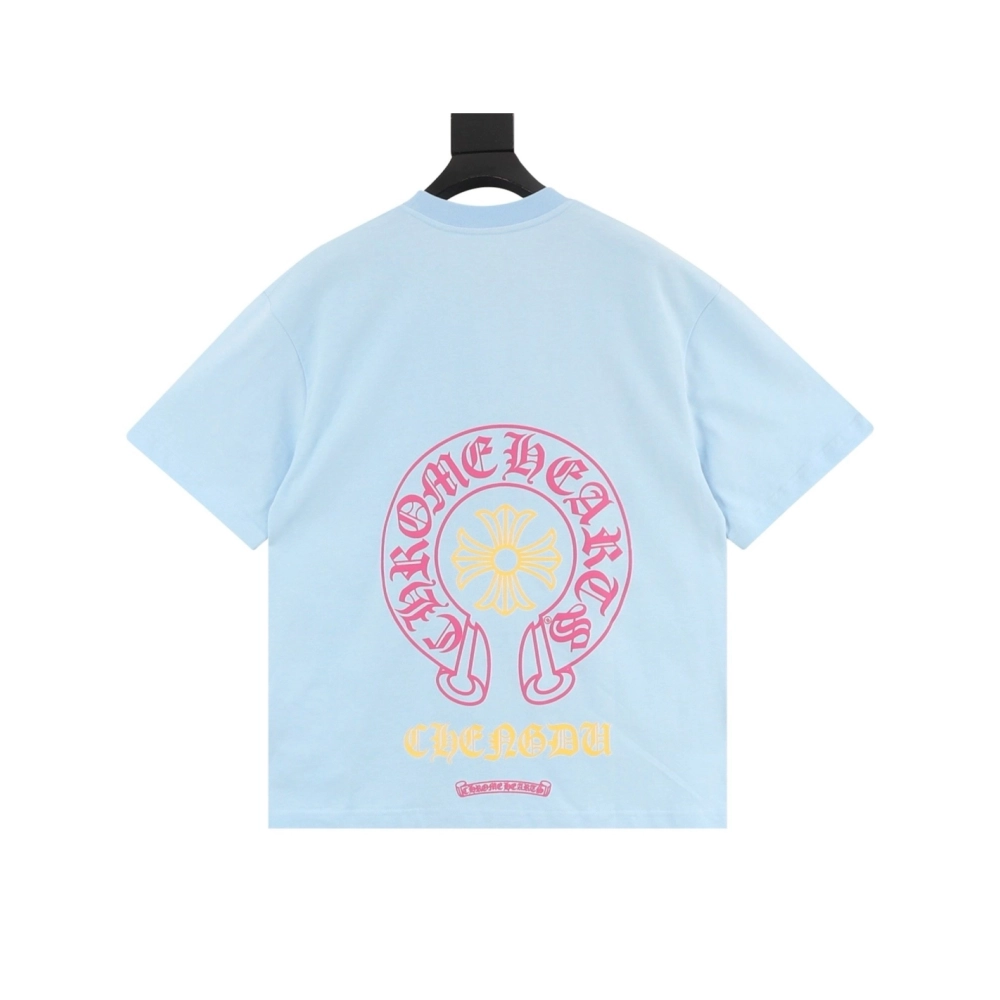 Chrome Hearts Horseshoe Cross Print Short Sleeve 032