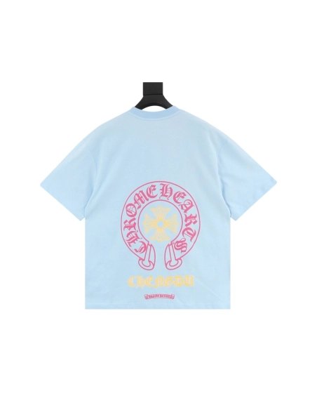 Chrome Hearts Horseshoe Cross Print Short Sleeve 032