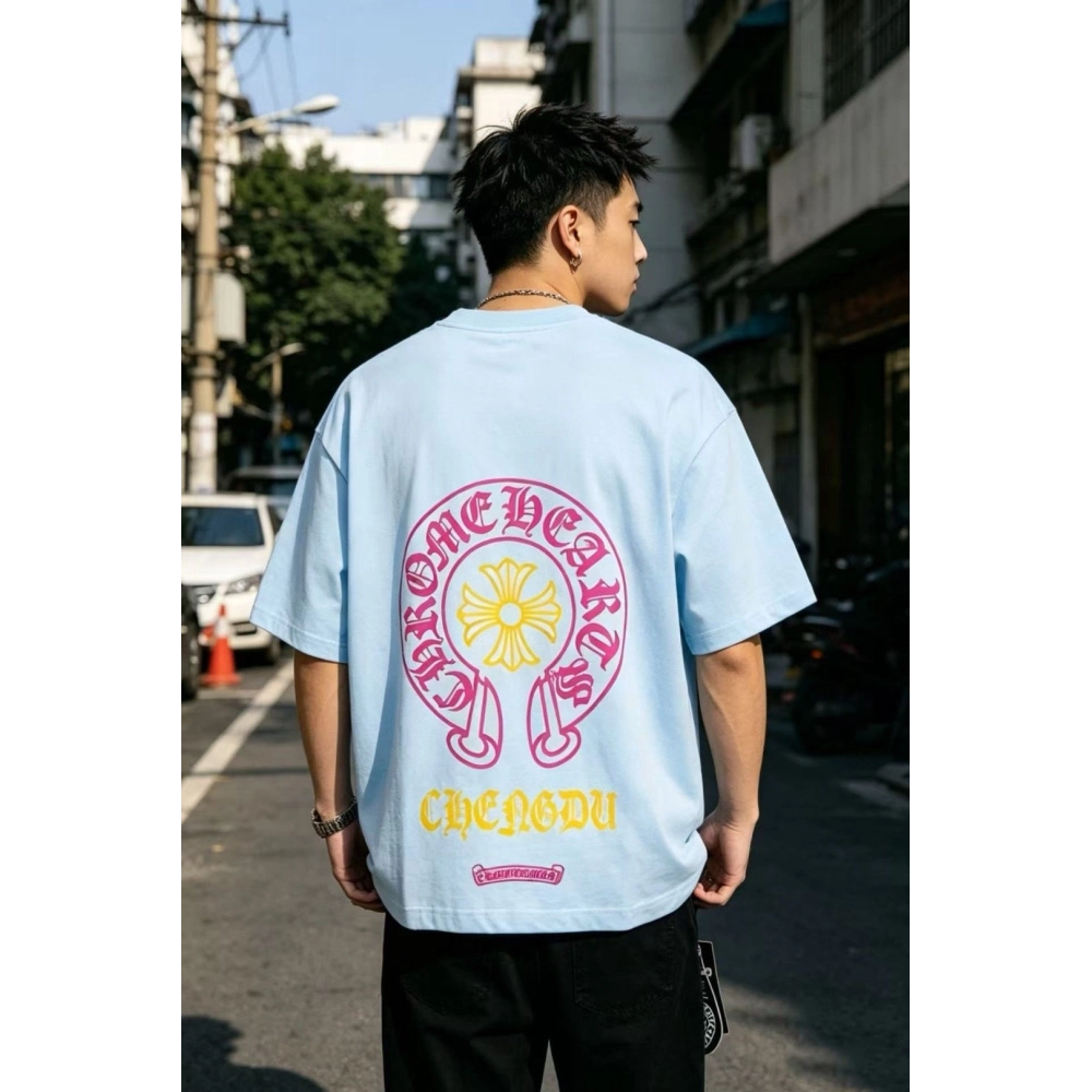 Chrome Hearts Horseshoe Cross Print Short Sleeve 032